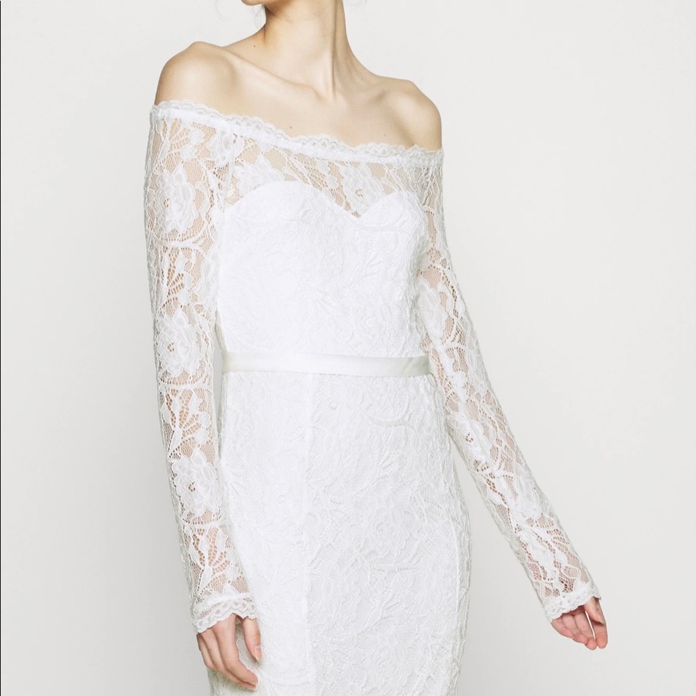 NLY By Nelly lace off-shoulder wedding dress
